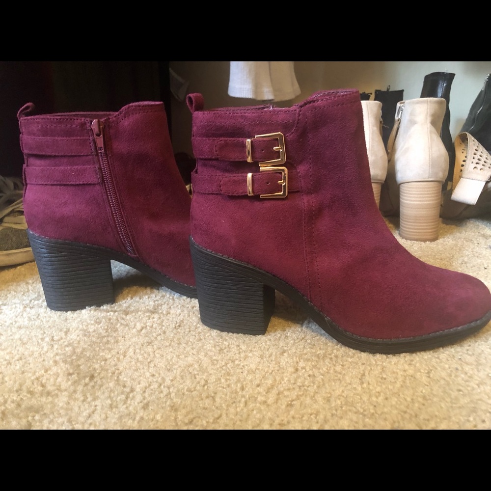 Purple booties